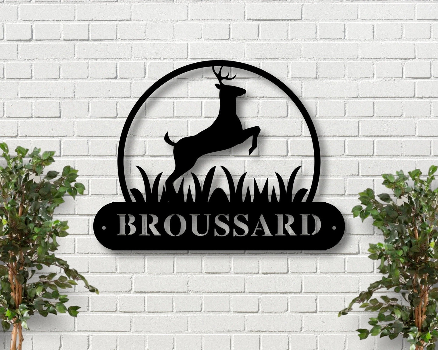 Personalized Last Name Sign, Metal Name Sign, Gift For Him, Fathers Day Gift, Christmas Gift, Metal Hunting Sign, Deer Hunter Sign,deer Sign, Laser Cut Metal Signs Custom Gift Ideas
