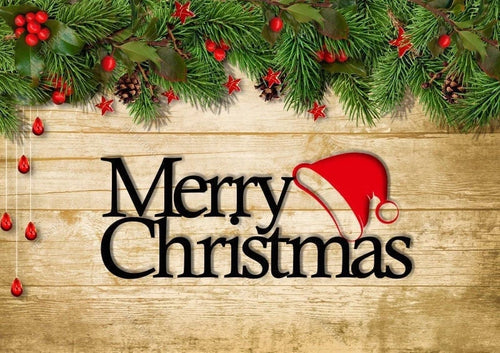 Merry Christmas Metal Sign Metal Christmas Cap Christmas Decor Wall Hangings Seasonal Gifts Custom Metal Sign Festive Metal Sign