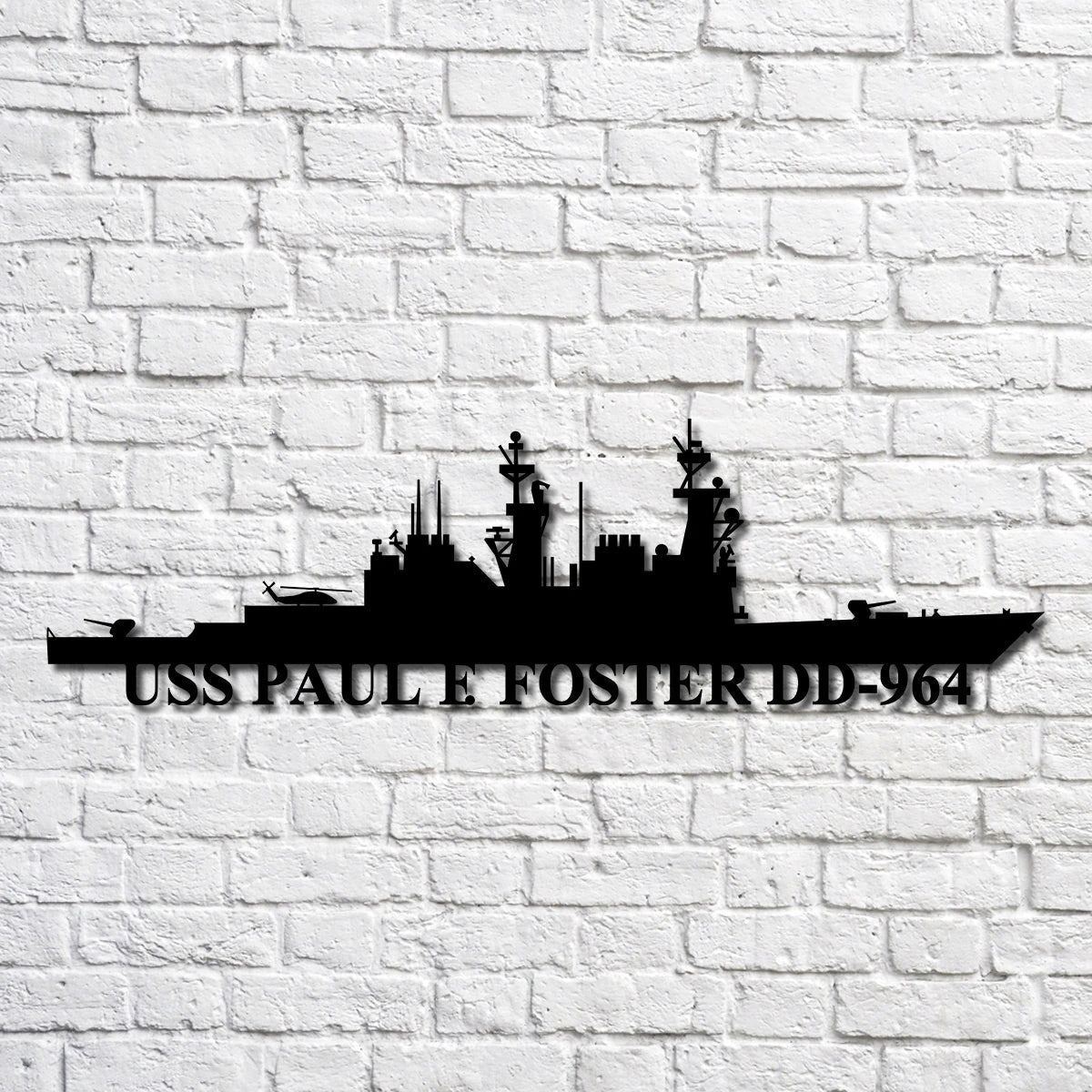 Uss Paul F. Foster Dd964 Navy Ship Metal Art, Gift For Navy Veteran, Navy Ships Silhouette Metal Art, Navy Home Decor Laser Cut Metal Signs Custom Gift Ideas