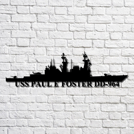 Uss Paul F. Foster Dd964 Navy Ship Metal Art, Gift For Navy Veteran, Navy Ships Silhouette Metal Art, Navy Home Decor Laser Cut Metal Signs Custom Gift Ideas
