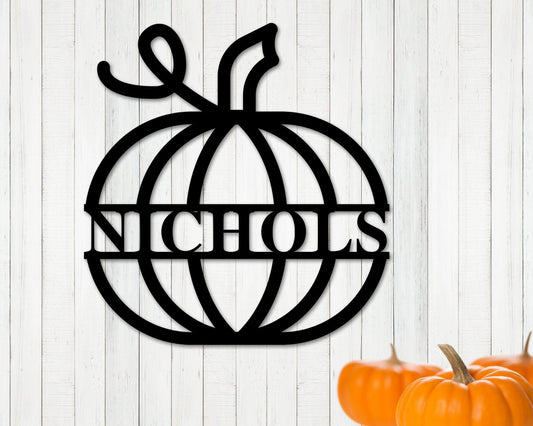 Halloween Decor Pumpkin Halloween Decor Halloween Pumpkin Sign Fall Decor Pumpkin Name Sign Pumpkin Name Sign Metal Pumpkin Name Sign - 8 inches - metal sign