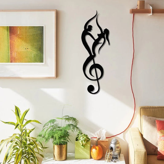 Treble Clef Art Music Wall Art Decor Cut Metal Sign Laser Cut Metal Signs Custom Gift Ideas - 8 inches - metal sign