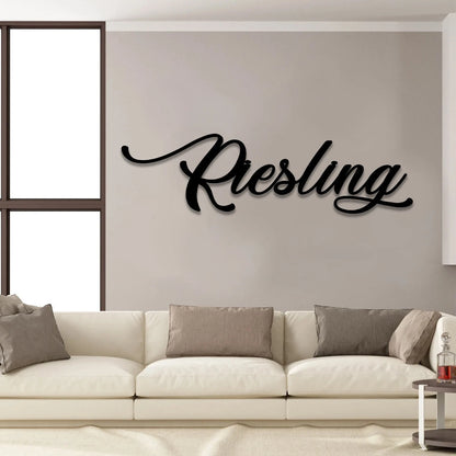 Riesling Wine Metal Bar Sign, Pub, Tap, Wall Decor, Wedding Art Gift For Him her, Metal Laser Cut Metal Signs Custom Gift Ideas
