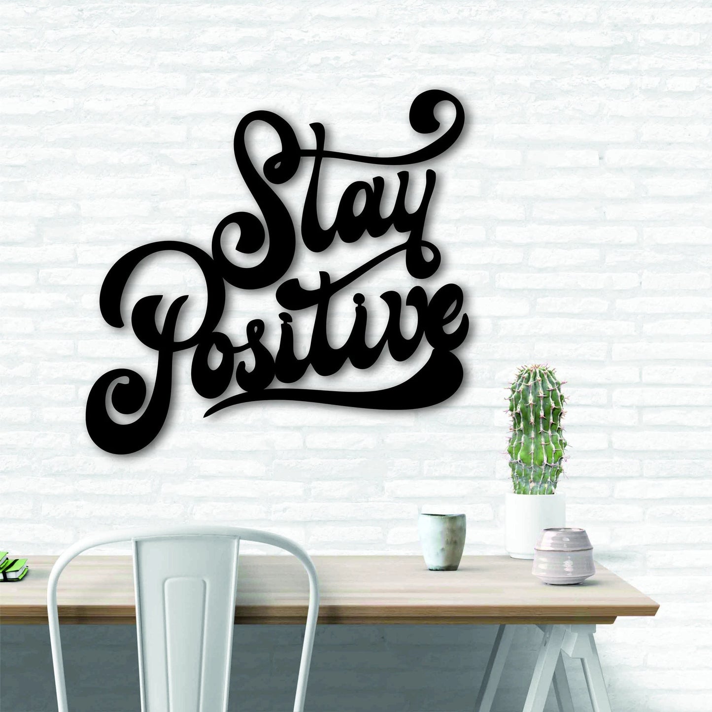Stay Positive Signs With Sayings Inspirational Quotes Motivational Quote Wall Hanging Housewarming Gift