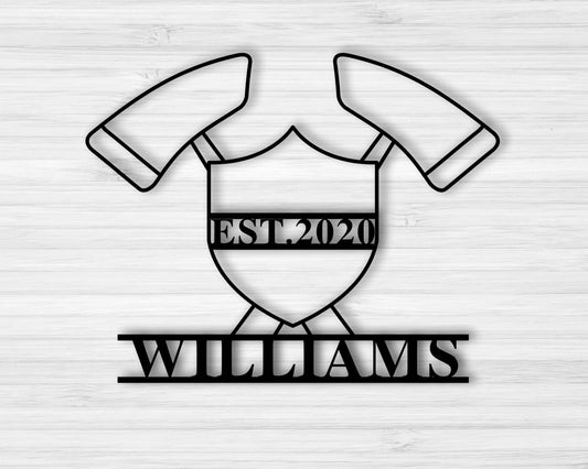 Personalized Firefighter Gift Metal Sign Personalize Gift Fireman Gift First Responder Gift Firefighter Decor Firefighter Sign - 8 inches - metal sign