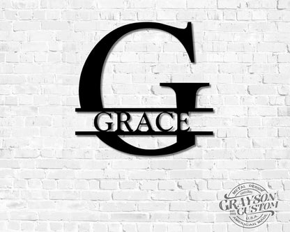 Custom Personalized Monogram Low Roman Name Sign rustic Metal Farmhouse Decor Wedding, Anniversary, Housewarming Gift Metal Wall Art Laser Cut Metal Signs Custom Gift Ideas