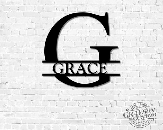 Custom Personalized Monogram Low Roman Name Sign rustic Metal Farmhouse Decor Wedding, Anniversary - wedding detail