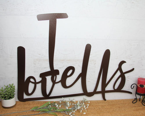 I Love Us Large Sign Anniversary Or Wedding Wall Sign