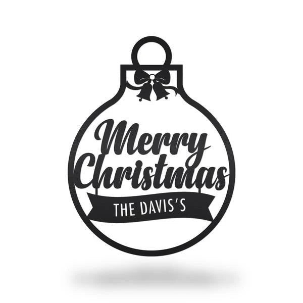 Merry Christmas Ornament 1 Metal Cut Metal Sign Metal House Sign