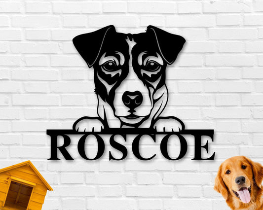 Jack Russell Terrier Dog Sign, Jack Russell Terrier Metal Sign, Jack Russell Terrier Name Sign, Pet Name - metal sign