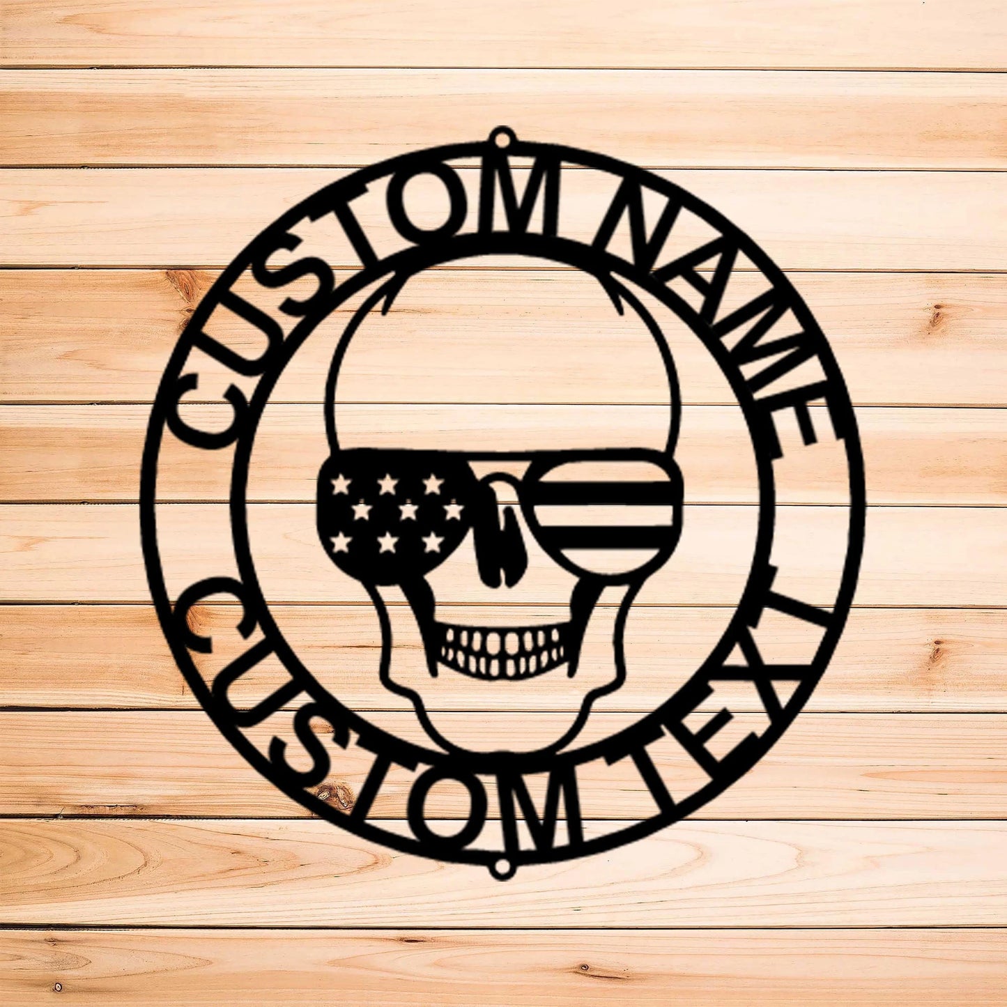 Shades Of Freedom Personalized Steel Patriotic Wall Sign Birthday Father's Day Gift For Dad Husband Grandfather Son Brother Man Cave Garage Laser Cut Metal Signs Custom Gift Ideas