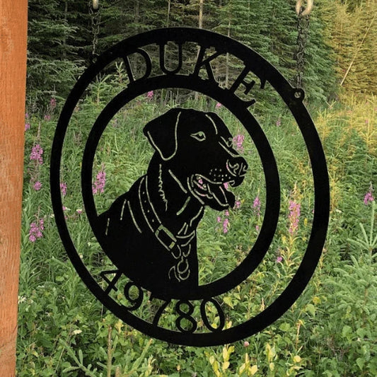 Labrador Retriever Dog Metal Sign, Cut Metal Sign, Metal Wall Art, Metal House Sign Laser Cut Metal Signs Custom Gift Ideas - 8 inches - metal sign