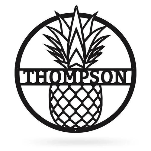 Pineapple Monogram, Cut Metal Sign, Metal Wall Art, Metal House Sign Laser Cut Metal Signs Custom Gift Ideas