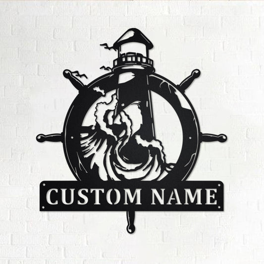 Custom The Lighthouse Metal Wall Art, Personalized The Lighthouse Name Sign Decoration For Room, The - metal sign
