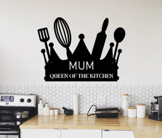 Mum Kitchen Metal Sign, Custom Metal Sign For Kitchen, Personalized Kitchen Signs, Mothers Day Gift - metal sign