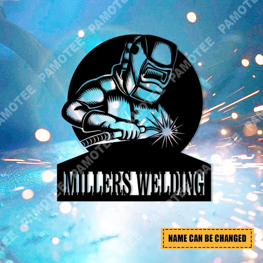 Custom Welding Metal Sign, Welder Plaque, Gift For Him, Metal Laser Cut Metal Signs Custom Gift Ideas - 8 inches - metal sign