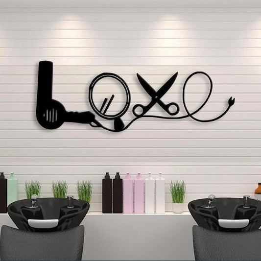 Hair Salon Personalized Metal Wall Art Cut Metal Sign, Barber shop Cut Metal Sign, Hair Salon Metal wall - metal sign