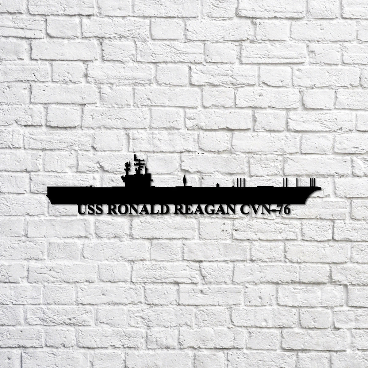 USS Ronald Reagan CVN76 Navy Ship Metal Sign, Memory Wall Metal Sign Gift for Navy Veteran Laser Cut Metal Signs Custom Gift Ideas