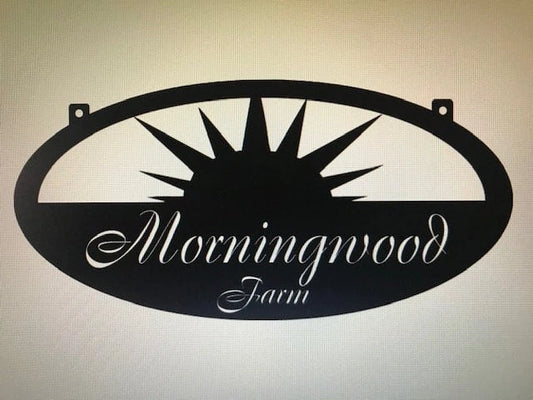 Metal Sun Sign 3ft Custom Sign Metal House Sign - 8 inches - metal sign