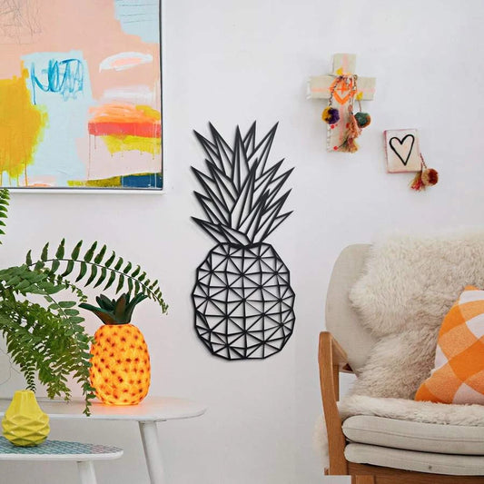 Pineapple Decor Wall Art Cut Metal Sign Laser Cut Metal Signs Custom Gift Ideas - 8 inches - metal sign