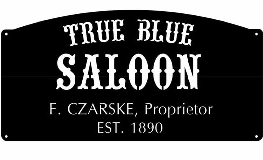 Saloon Sign Metal Saloon Sign Laser Cut Metal Saloon Sign Metal House Sign - 8 inches - metal sign