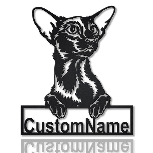 Personalized Oriental Shorthair Cat Metal Sign Art, Custom Oriental Shorthair Cat Metal Sign, Animal - metal sign