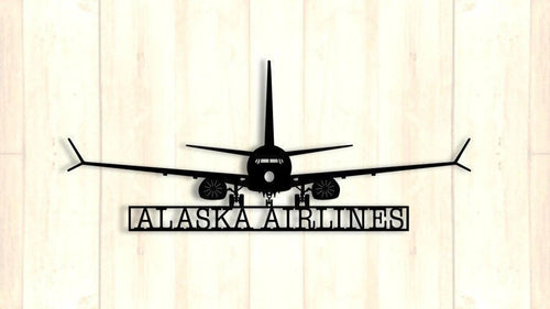 737ng Alaska Airlines Aircraft Metal Sign Cut Metal Sign Wall Decor