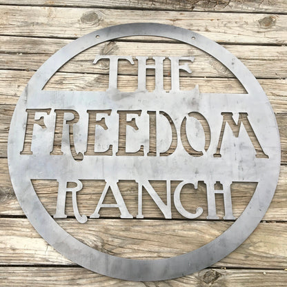 Custom Metal Farm Sign Custom Metal Sign Personalized Farm Sign Metal Ranch Sign