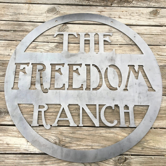 Custom Metal Farm Sign Custom Metal Sign Personalized Farm Sign Metal Ranch Sign - 8 inches - metal sign