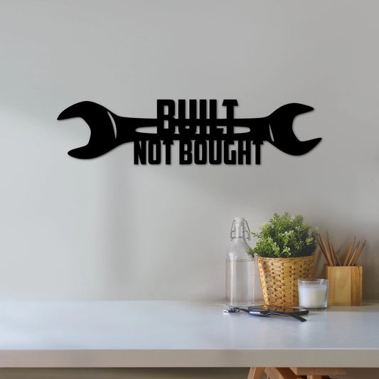 Built Not Bought Sign Garage Decor Garage Quote Garage Gifts For Men Gifts For Boyfriend Husband Dad Hot Rod Sign