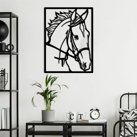 Horse Animal (Rectangle) Cut Metal Sign Laser Cut Metal Signs Custom Gift Ideas - 8 inches - metal sign