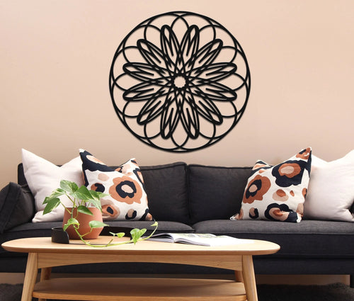Geometric Metal Flower Wall Decor Geometric Art Geometric Flower Sign Metal Wall Decor Nature Decoration Wall Hangings