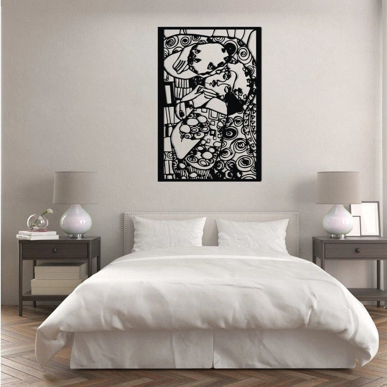 Klimt Kiss gustav Klimt Metal Wall Decor The Kiss Weltkarte Housewarming Gift World Map Carte Du Monde