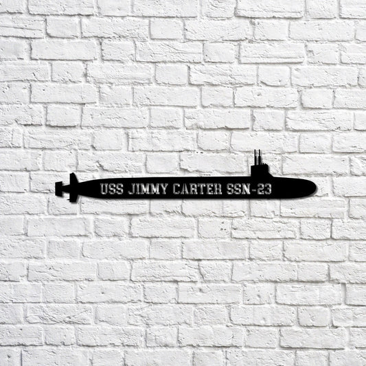 Uss Jimmy Carter Ssn23 Navy Ship Metal Sign, Memory Wall Metal Sign Gift For Navy Veteran, Navy Ships - metal sign