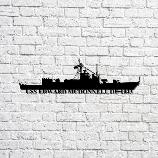 Uss Edward Mcdonnell De1043 Navy Ship Metal Sign, Memory Wall Metal Sign Gift For Navy Veteran, Navy - metal sign