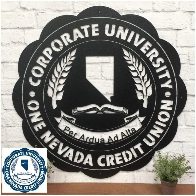 Round Custom Business Logo Sign, Cut Metal Sign, Metal Wall Art, Metal House Sign Laser Cut Metal Signs Custom Gift Ideas