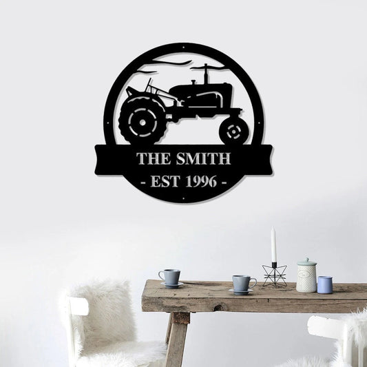 Personalized Tractor Metal Sign, Metal Farm Sign, Farmhouse Decoration, Gift For Farmer, Farm Sign - metal sign
