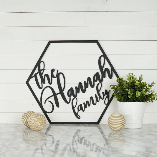 Custom Family Name Metal Sign Anniversary Gift Personalized Wedding Gift Last Name Sign Couples Gift - wedding detail
