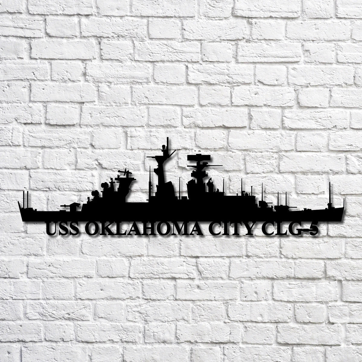 Uss Oklahoma City Clg 5 Navy Ship Metal Art, Gift For Navy Veteran, Navy Ships Silhouette Metal Art, Navy Home Decor Laser Cut Metal Signs Custom Gift Ideas