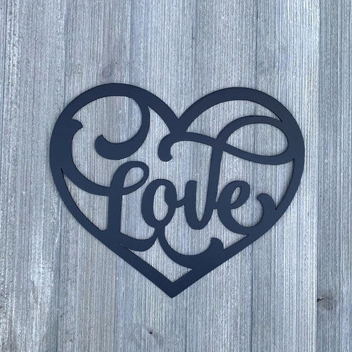 Love Heart Metal Sign Cutout Cut Metal Sign Wall Metal Art