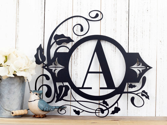 Monogram Metal Wall Art, Custom Sign, Monogrammed Sign, Personalized, Wedding Gift, Custom Monogram - wedding detail