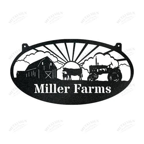 Farm Cows Oval Monogram, Cut Metal Sign, Metal Wall Art, Metal House Sign Laser Cut Metal Signs Custom Gift Ideas - 8 inches - metal sign