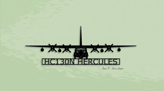 Hc130n Hercules Combat King Metal Sign Cut Metal Sign Wall Decor - 8 inches - metal sign
