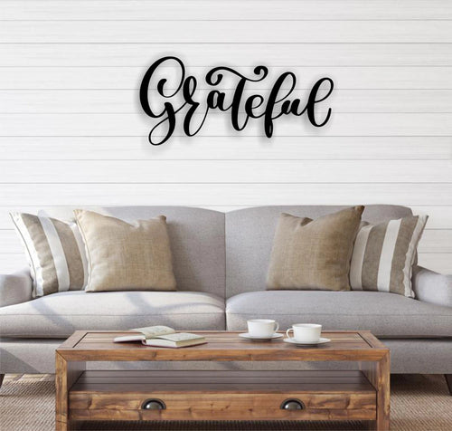 Grateful Metal Wall Sign Entryway Decor Bathroom Wall Decor Living Room Decor Kitchen Decor Thanksgiving