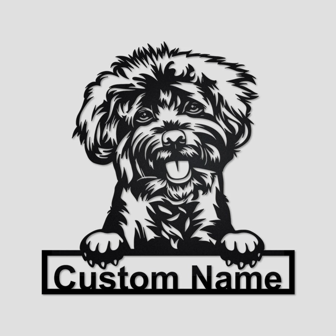 Personalized Custom Labradoodle Metal Sign for Dog Lover Custom Name