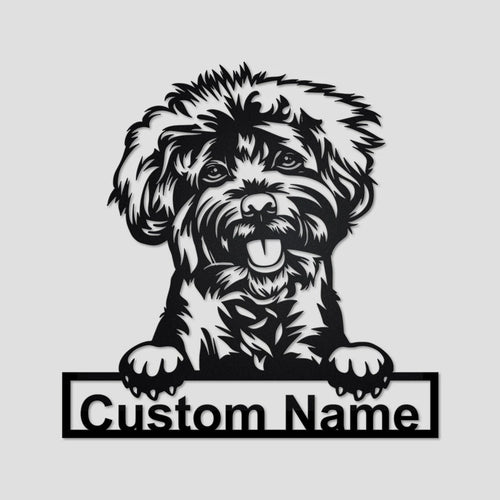 Personalized Custom Labradoodle Metal Sign for Dog Lover Custom Name