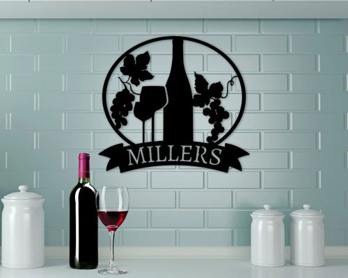 Personalized Bar Sign, Wine Gifts, Wine Sign, Wine Bar Metal Wall Sign, Wine Glass Home D u00e9cor, Wine Decor, Wine Bar Sign, Mother's Day Gift, Laser Cut Metal Signs Custom Gift Ideas