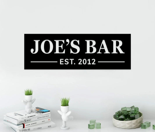 Custom Metal Sign, Business Sign, Bar Sign, Personalized Outdoor Bar Signs, Home Bar Outdoor Kitchen Sign - metal sign