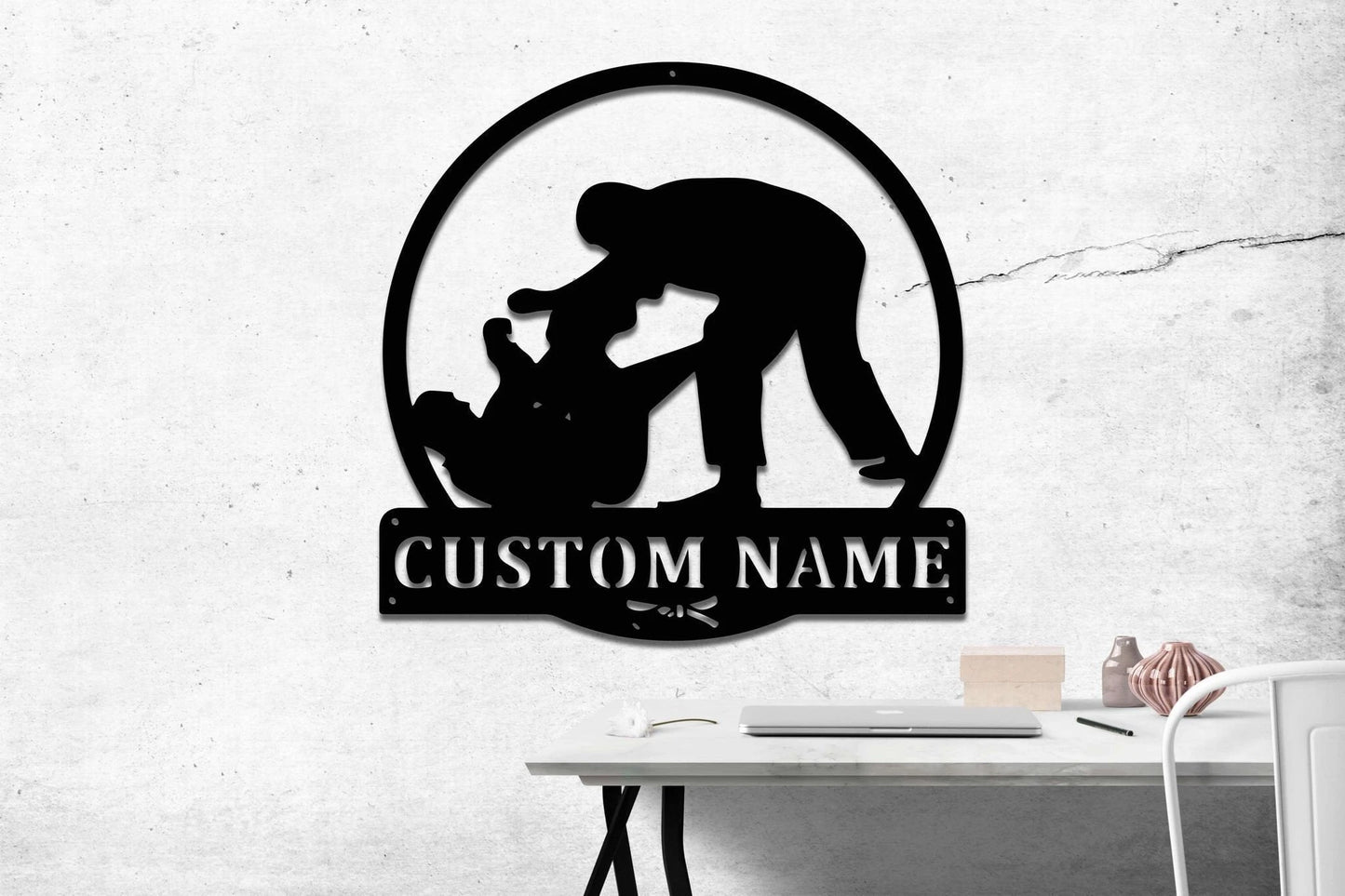 Personalized Brazilian Jiu Jitsu Sign, Custom Personalized Brazilian Jiu Jitsu Wall Art Decor, Karate Metal Sign, Mma Gym Sign Laser Cut Metal Signs Custom Gift Ideas