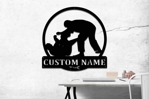 Personalized Brazilian Jiu Jitsu Sign, Custom Personalized Brazilian Jiu Jitsu Wall Art Decor, Karate Metal Sign, Mma Gym Sign Laser Cut Metal Signs Custom Gift Ideas